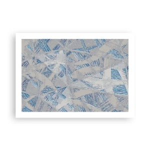 Affiche - Poster - Dans un labyrinthe bleu-gris - 70x50 cm