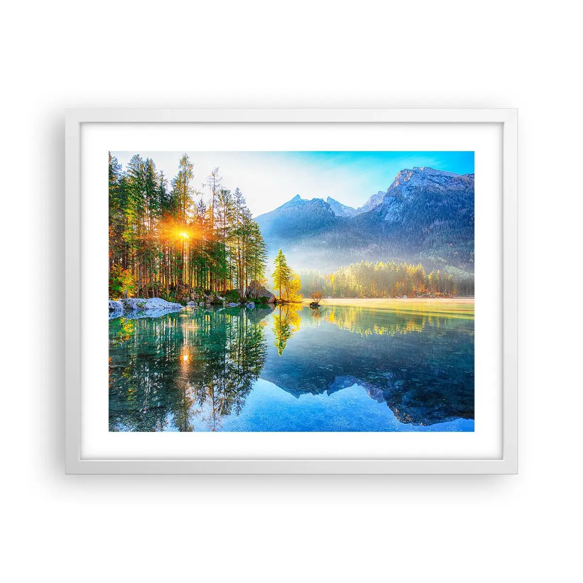 Affiche dans un cadre blanc - Poster - Majesté et douceur - 50x40 cm