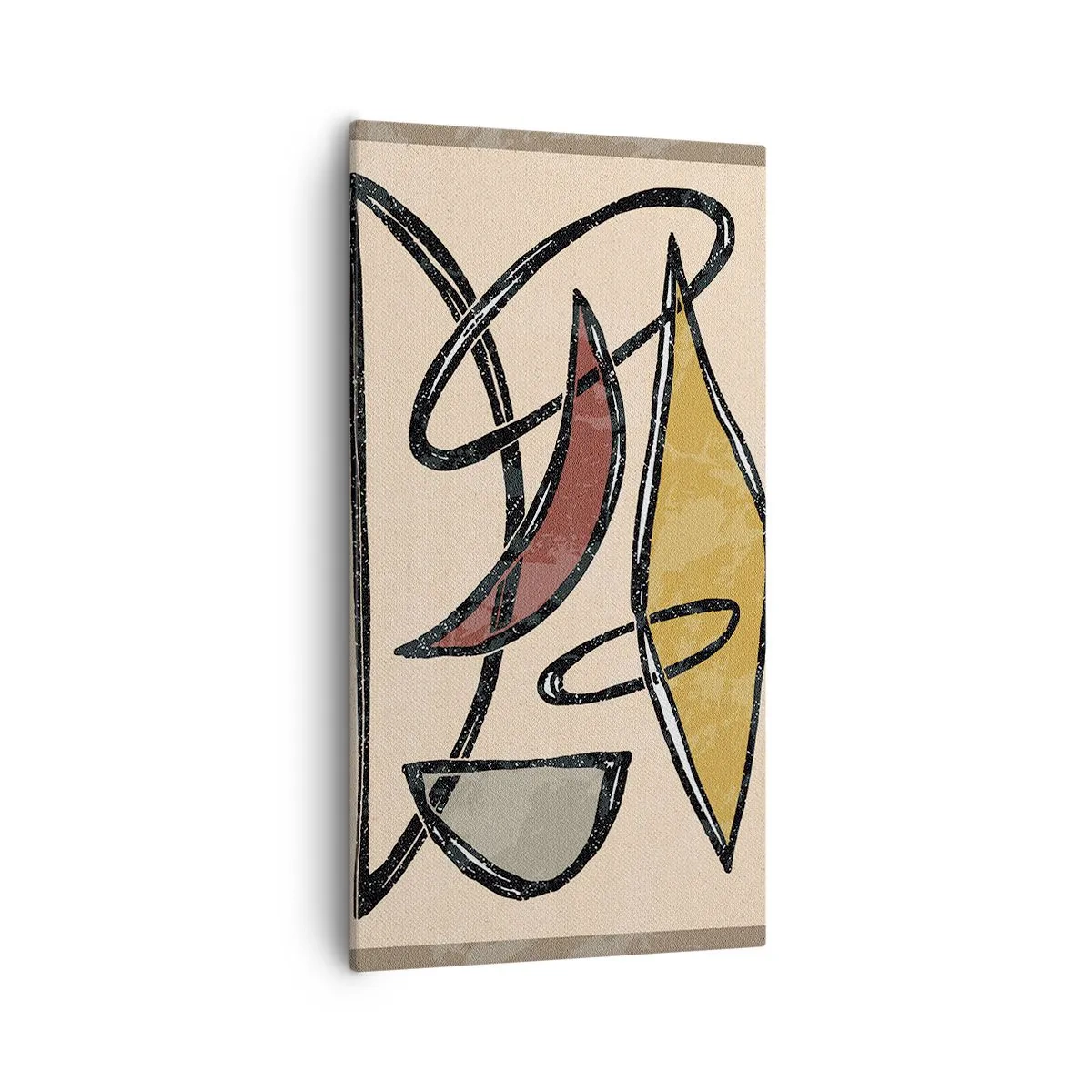 Impression sur toile - Image sur toile - Composition – arcs et ovales - 55x100 cm