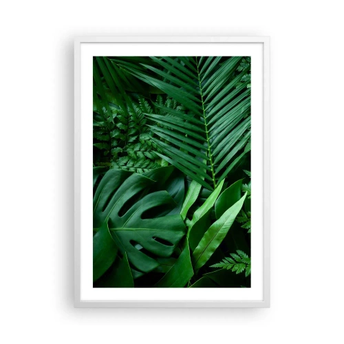 Affiche dans un cadre blanc - Poster - Emmitouflé de verdure - 50x70 cm