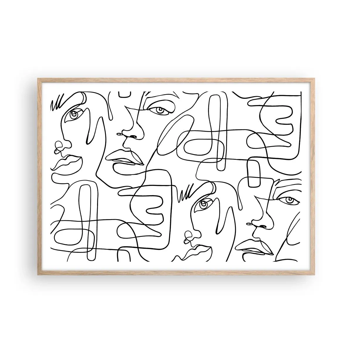 Affiche dans un chêne clair - Poster - Dans des émotions enchevêtrées - 100x70 cm