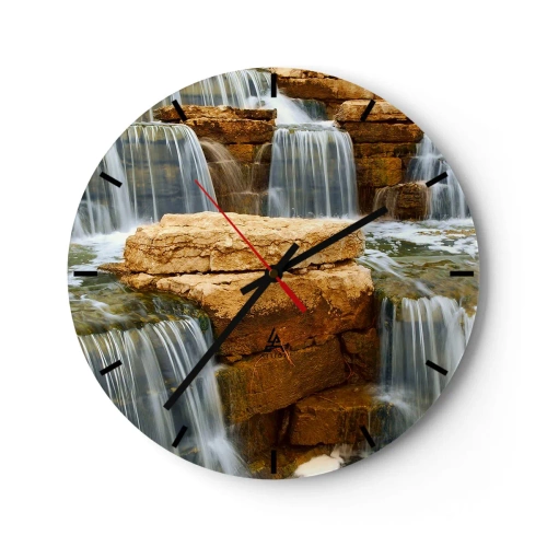 Horloge murale - Pendule murale - Escalier vers le ciel - 40x40 cm