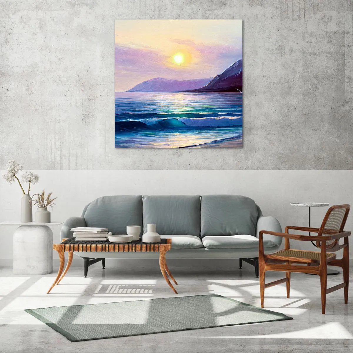 Impression sur verre - Image sur verre - Cristal d'eau et d'air - 30x30 cm