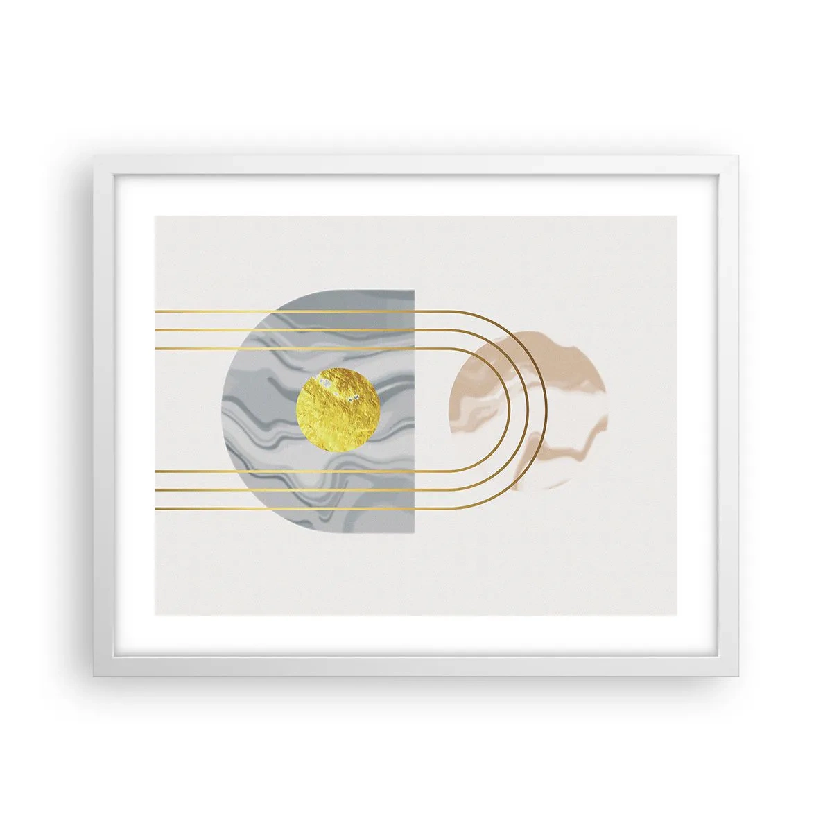 Affiche dans un cadre blanc - Poster - Clareté et brillance - 50x40 cm