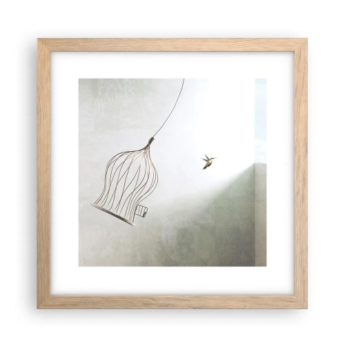 Affiche dans un chêne clair - Poster - Dans son élément - 30x30 cm