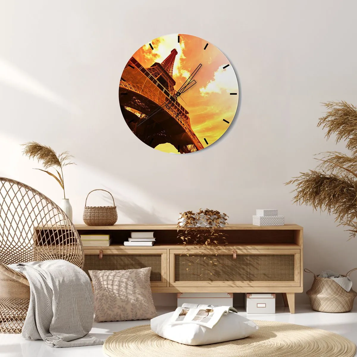 Horloge murale - Pendule murale - Monumental, car il est doré par le soleil - 30x30 cm