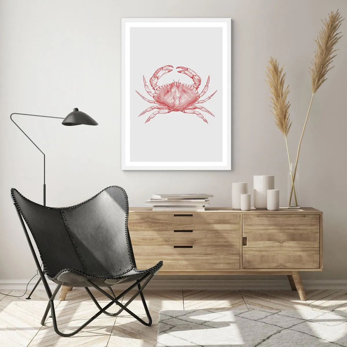 Affiche dans un cadre blanc - Poster - Le crabe des crabes - 50x70 cm