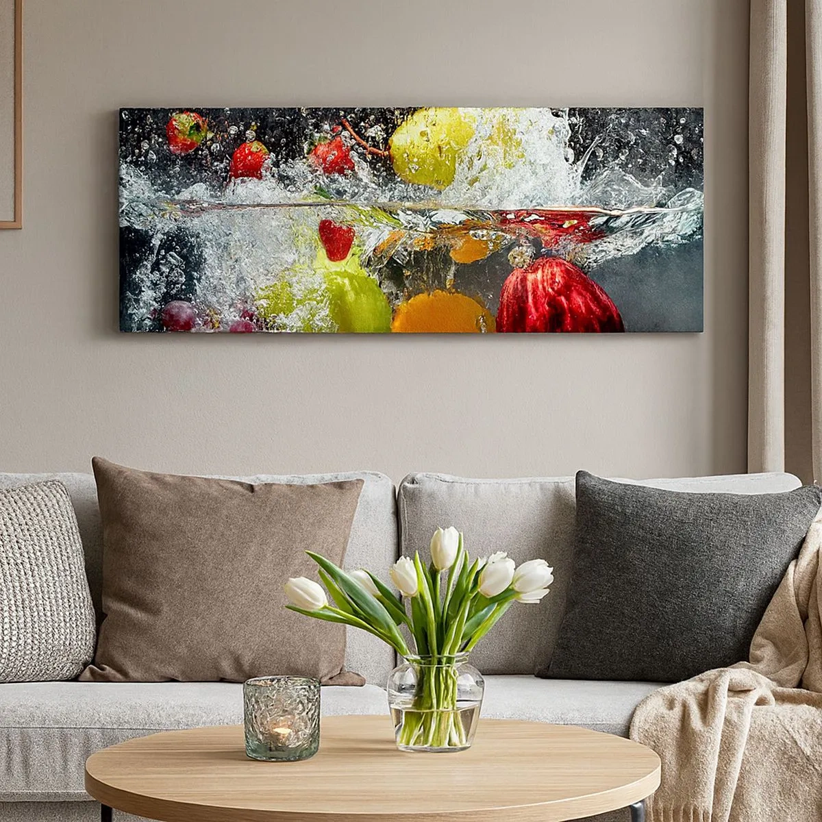 Impression sur toile - Image sur toile - Rafraîchissement fruité - 100x40 cm