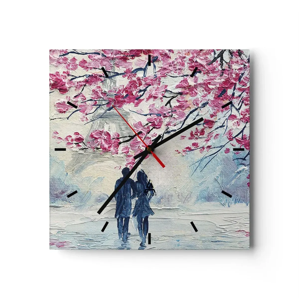 Horloge murale - Pendule murale - Ballade romantique - 40x40 cm