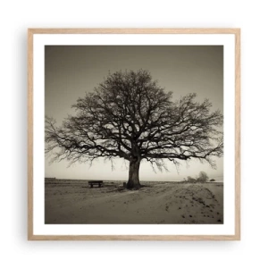 Affiche dans un chêne clair - Poster - D'ici à l'éternité - 60x60 cm