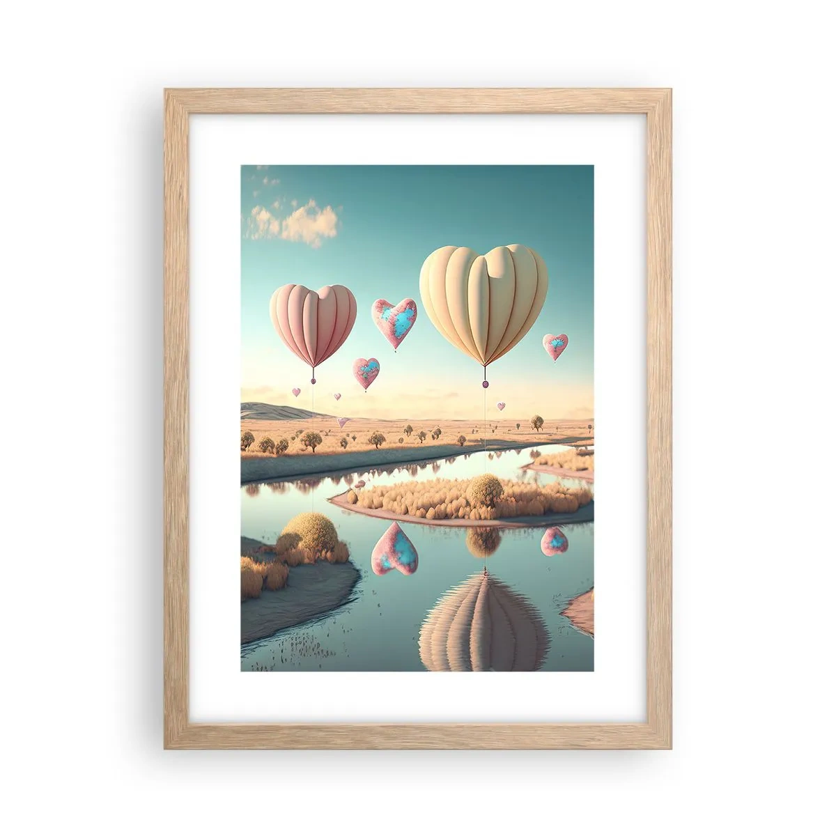 Affiche dans un chêne clair - Poster - L'amour te permet de t'élever - 30x40 cm