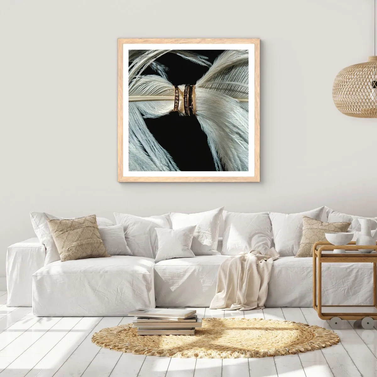 Affiche dans un chêne clair - Poster - ... et je ne te laisserai pas ... - 50x50 cm