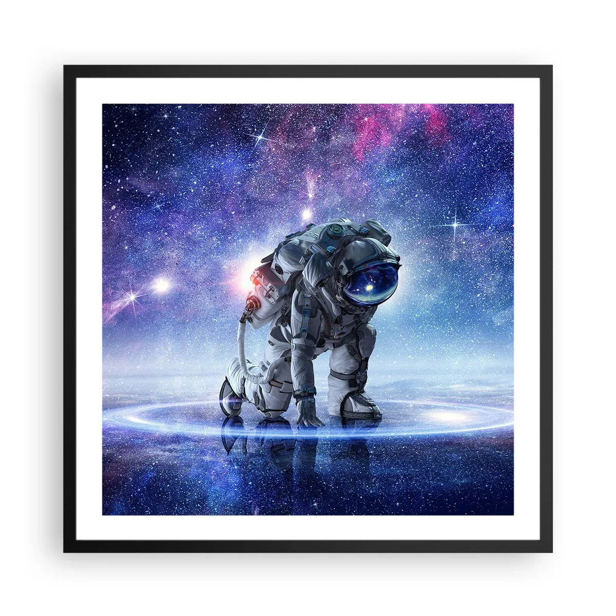 Affiche dans un cadre noir - Poster - Le ciel étoilé au dessus de moi - 60x60 cm