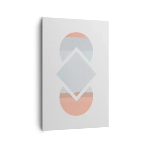 Impression sur toile - Image sur toile - Une peinture minimaliste aux formes géométriques - 80x120cm - La situation est clair - Décoration murale moderne pour le salon et la chambre ARTTOR