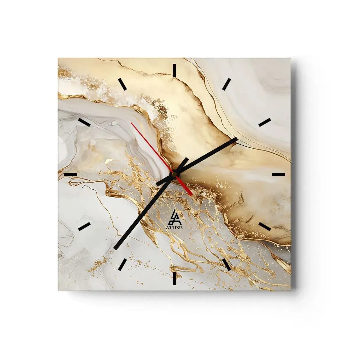 Horloge murale - Pendule murale - Abstraction : beauté et bonté - 40x40 cm