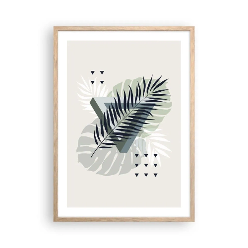 Affiche dans un chêne clair - Poster - Nature et géométrie - deux odres? - 50x70 cm