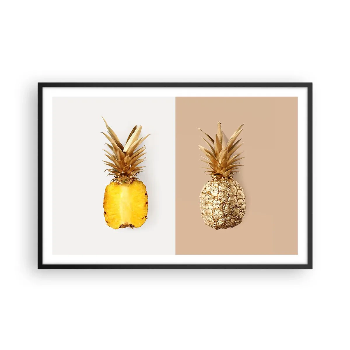 Affiche dans un cadre noir - Poster - Ananas pour nous - 91x61 cm