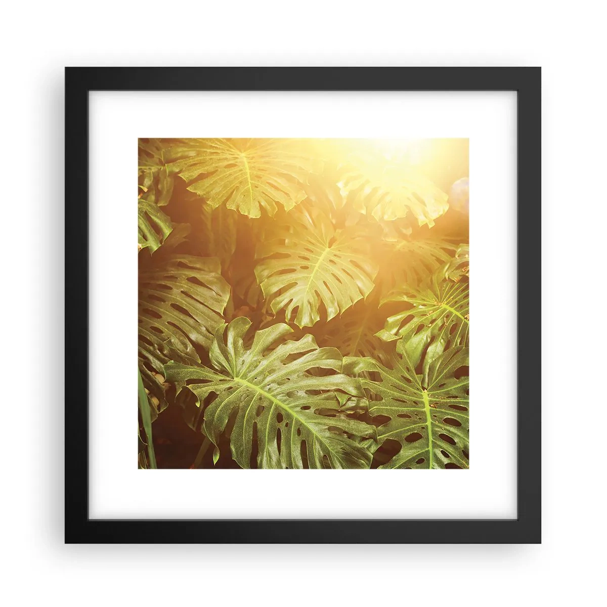 Affiche dans un cadre noir - Poster - Se fondre dans la verdure - 30x30 cm