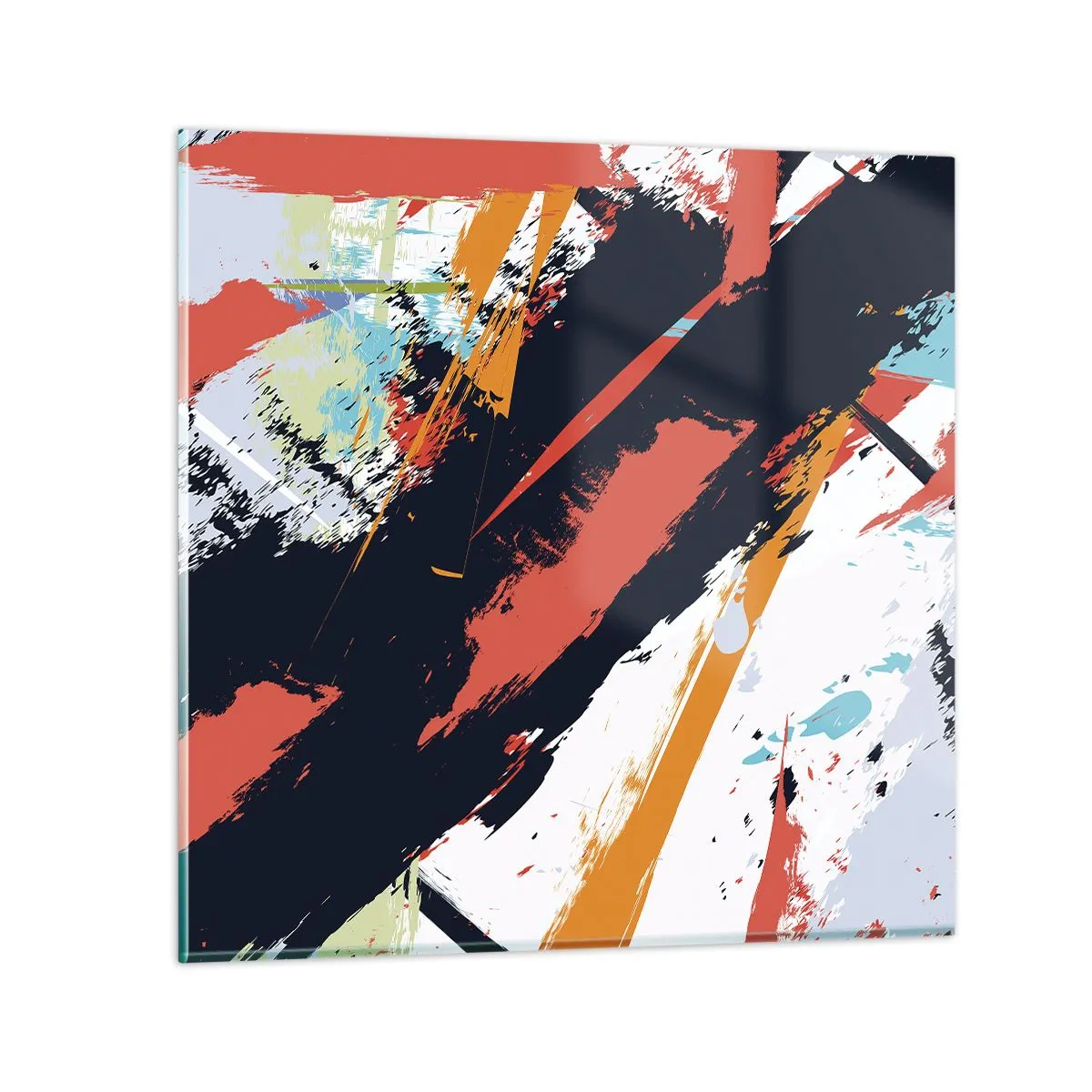 Impression sur verre - Image sur verre - Composition dynamique - 50x50 cm