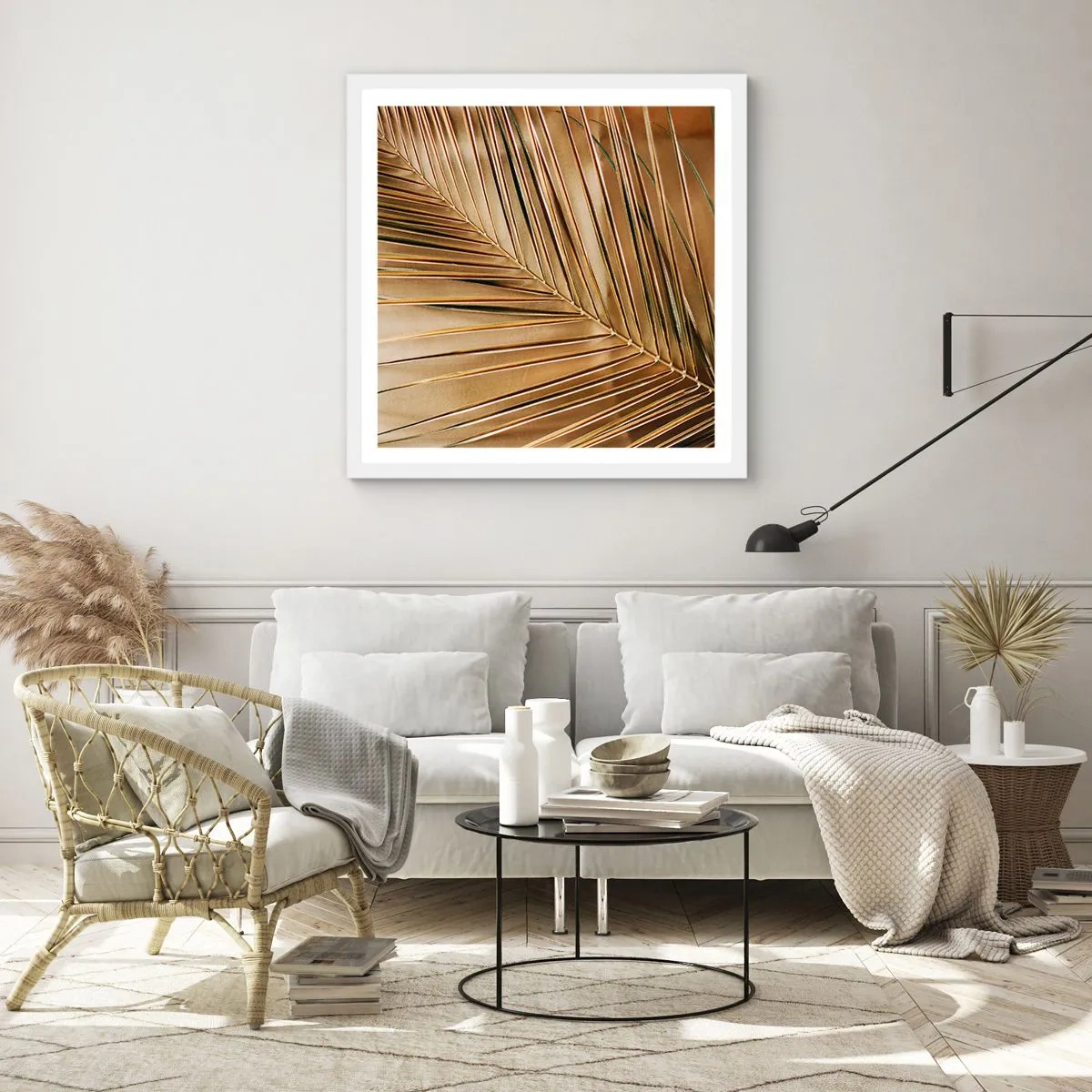 Affiche dans un cadre blanc - Poster - Colonnade naturelle - 30x30 cm