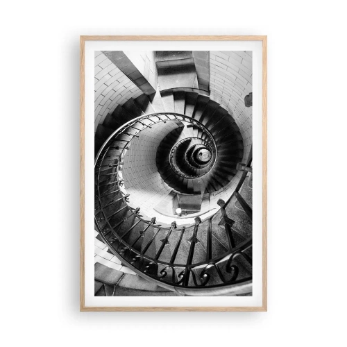 Affiche dans un chêne clair - Poster - De plus en plus haut - 61x91 cm