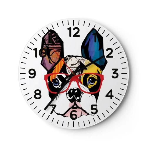 Horloge murale - Pendule murale - Intellectuel - 30x30 cm