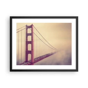 Affiche dans un cadre noir - Poster - Entre ciel et terre - 50x40 cm