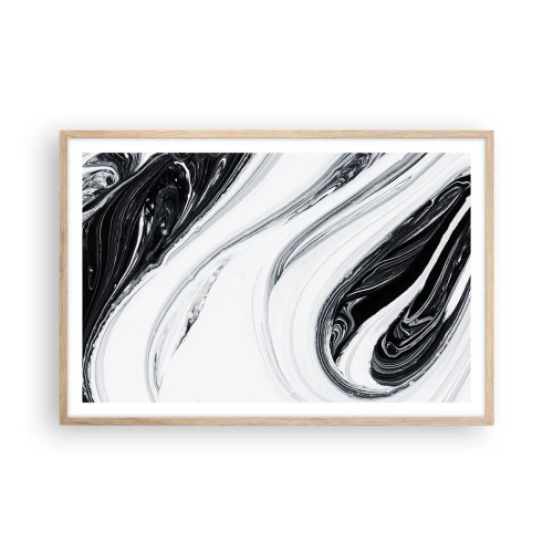 Affiche dans un chêne clair - Poster - Une combinaison d'opposés - 91x61 cm