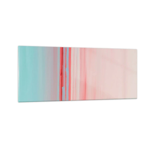 Impression sur verre - Image sur verre - Abstraction à l'aube - 100x40 cm