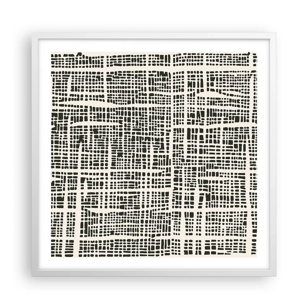 Affiche dans un cadre blanc - Poster - Composition tissée - 60x60 cm