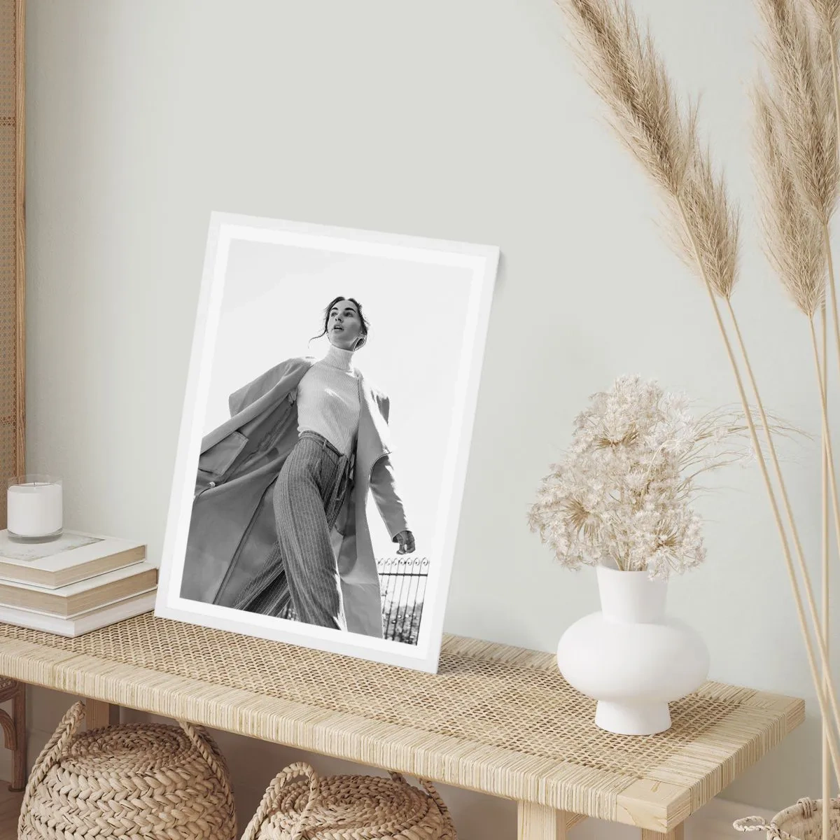 Affiche dans un cadre blanc - Poster - Tu viens avec moi? - 70x100 cm