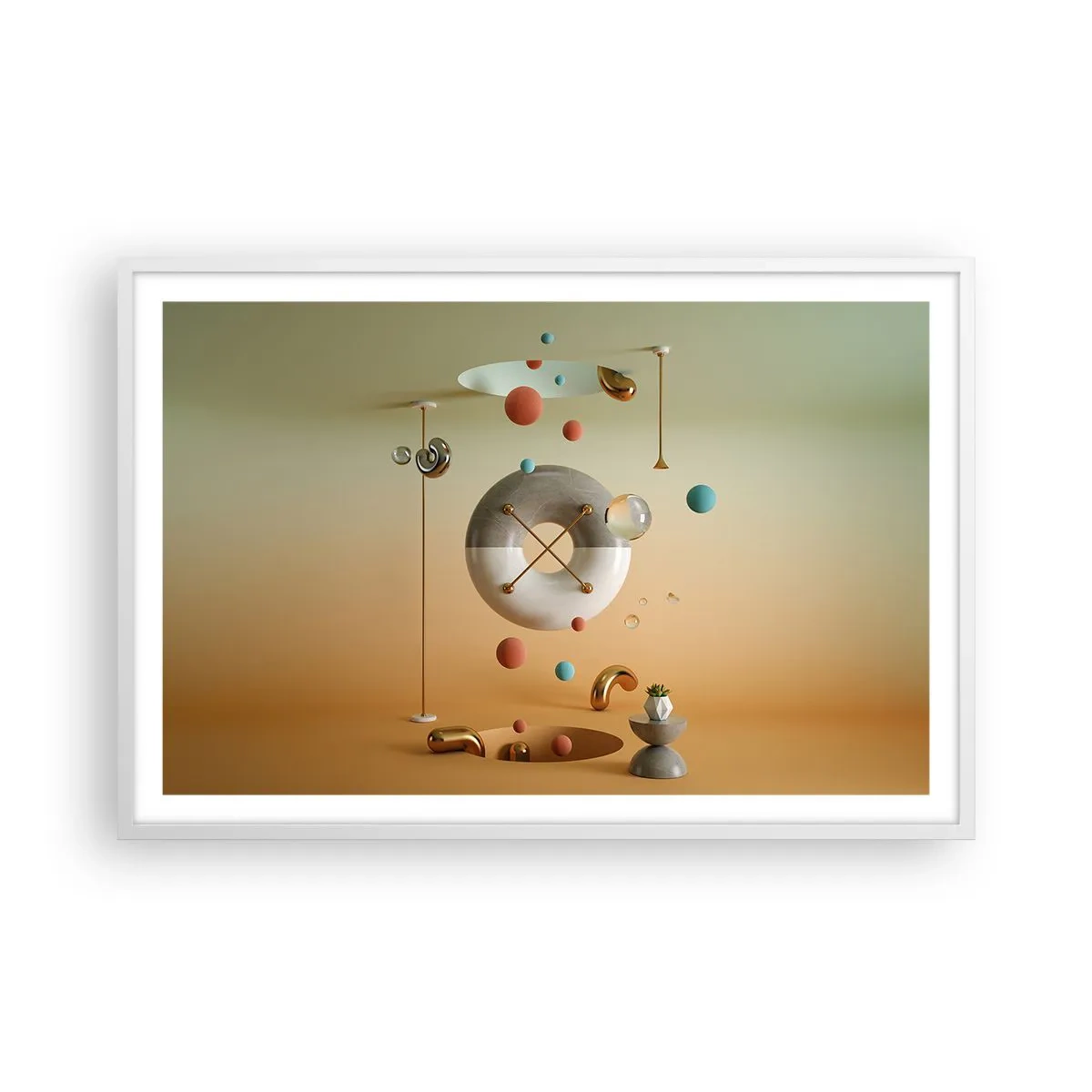 Affiche dans un cadre blanc - Poster - Tout peut arriver - 91x61 cm