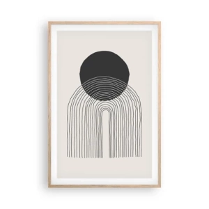 Affiche dans un chêne clair - Poster - Tremblement et confiance - 61x91 cm