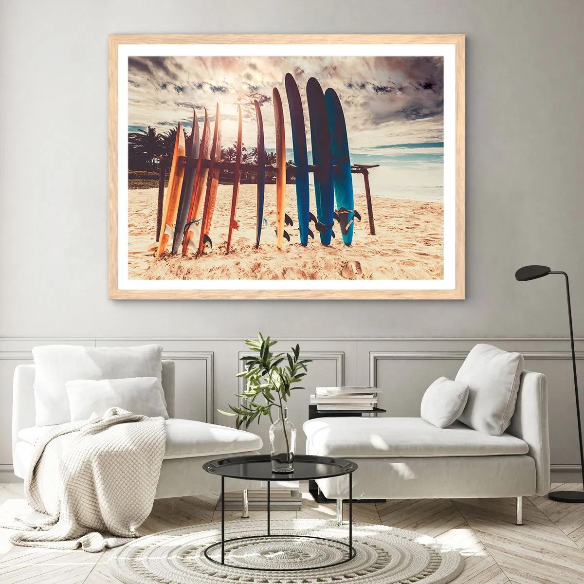 Affiche dans un chêne clair - Poster - Bonne nuit, à demain - 91x61 cm