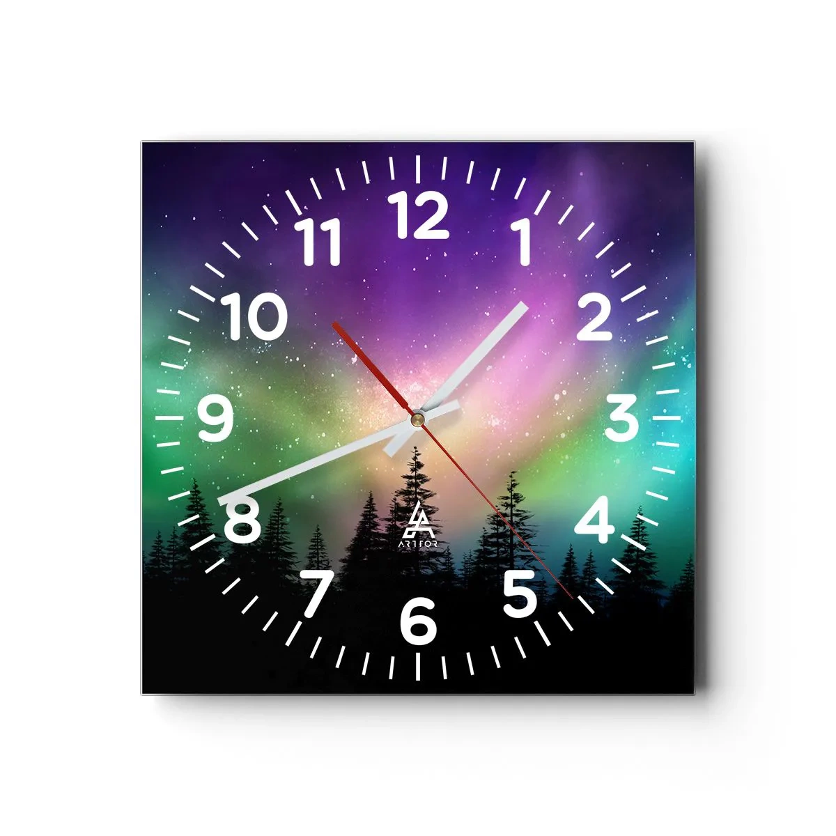 Horloge murale - Pendule murale - Magie blanche - 30x30 cm