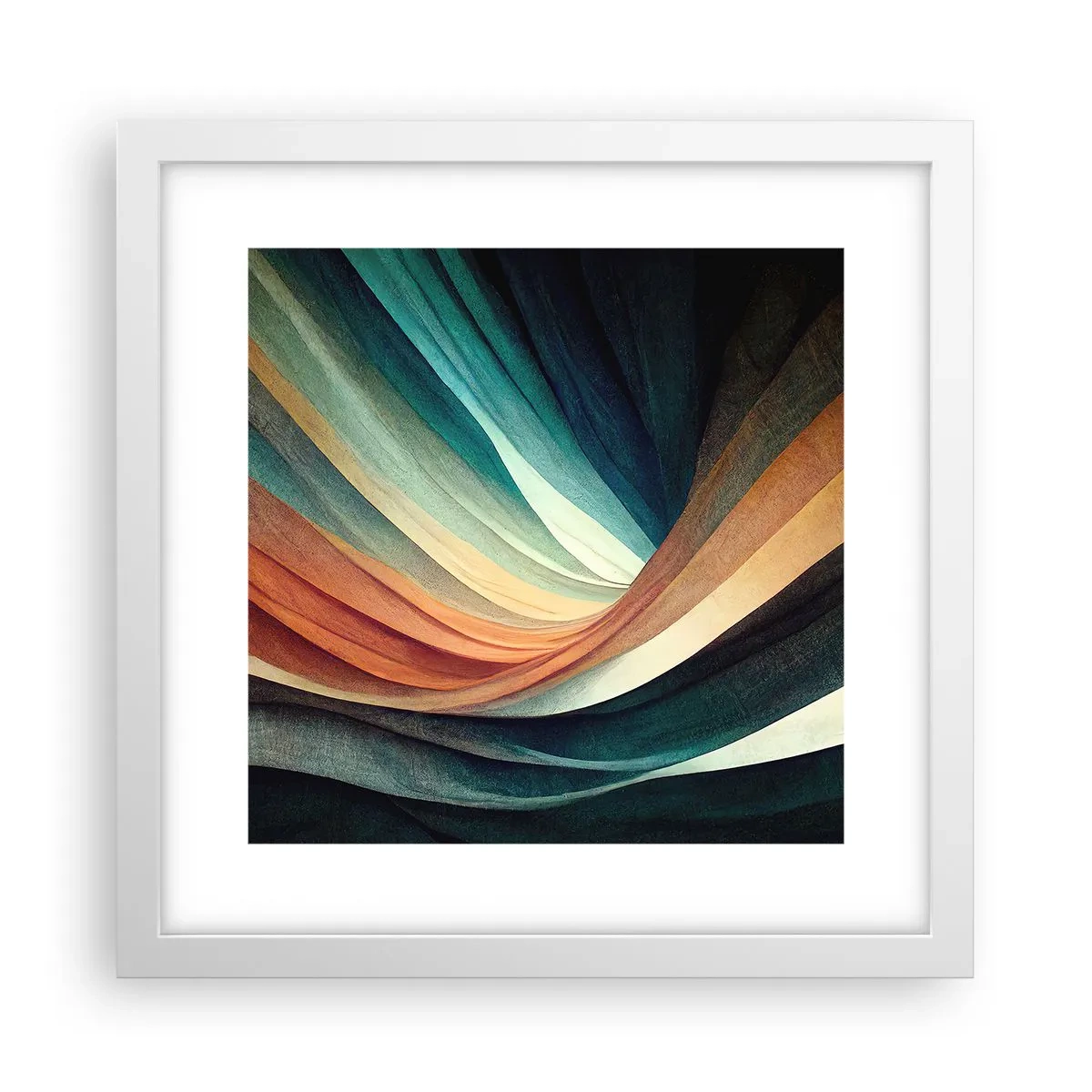 Affiche dans un cadre blanc - Poster - Tissé à partir de couleurs - 30x30 cm