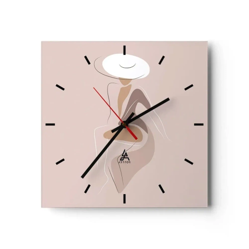 Horloge murale - Pendule murale - Être une dame - 40x40 cm