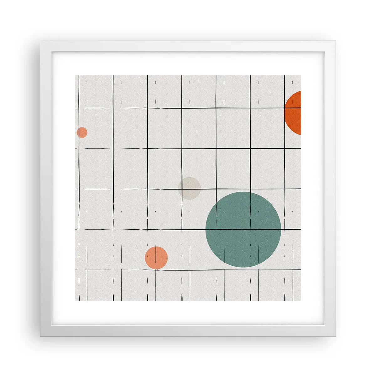 Affiche dans un cadre blanc - Poster - Piégé. Nous ou eux ? - 40x40 cm