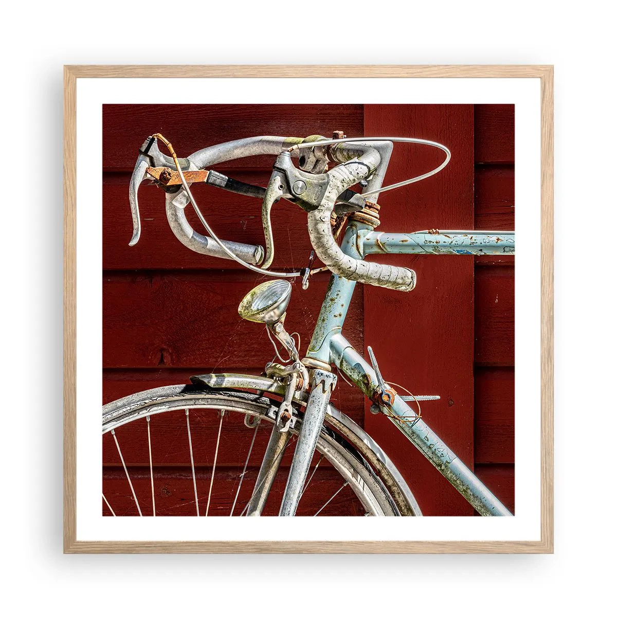 Affiche dans un chêne clair - Poster - Construit pour la victoire - 60x60 cm