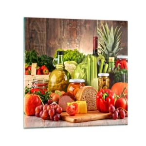 Impression sur verre - Image sur verre - Fumé, cuit au four et mariné - 30x30 cm