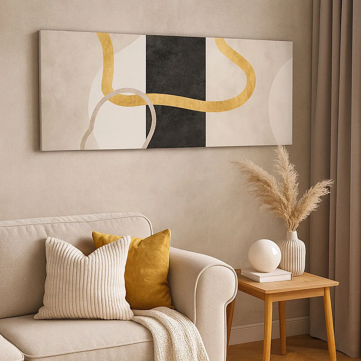 Impression sur toile - Image sur toile - Formes emmellées - 100x40 cm