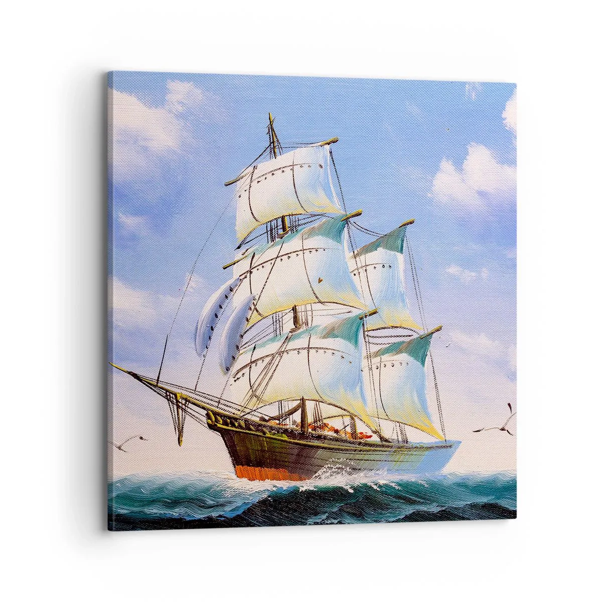 Impression sur toile - Image sur toile - Fièrement avec le vent - 70x70 cm