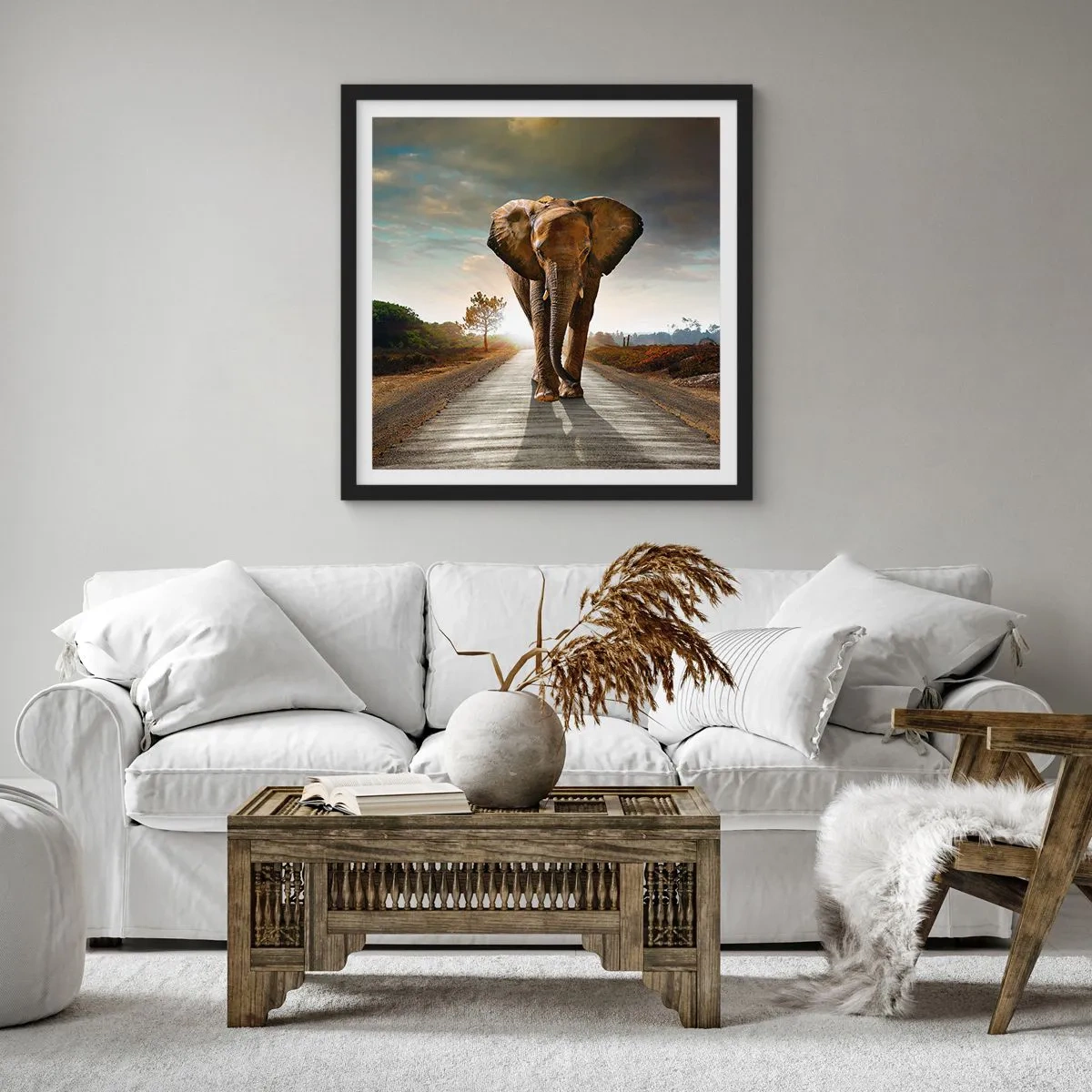 Affiche dans un cadre noir - Poster - Et pas du tout en porcelaine - 40x40 cm