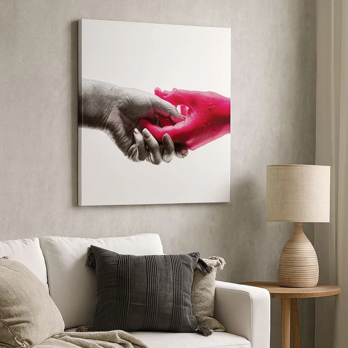 Impression sur toile - Image sur toile - Ensemble, bien que différents - 30x30 cm