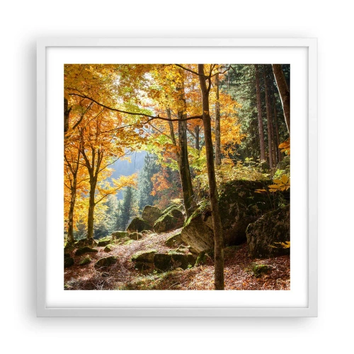 Affiche dans un cadre blanc - Poster - Il est temps de se détendre - 50x50 cm