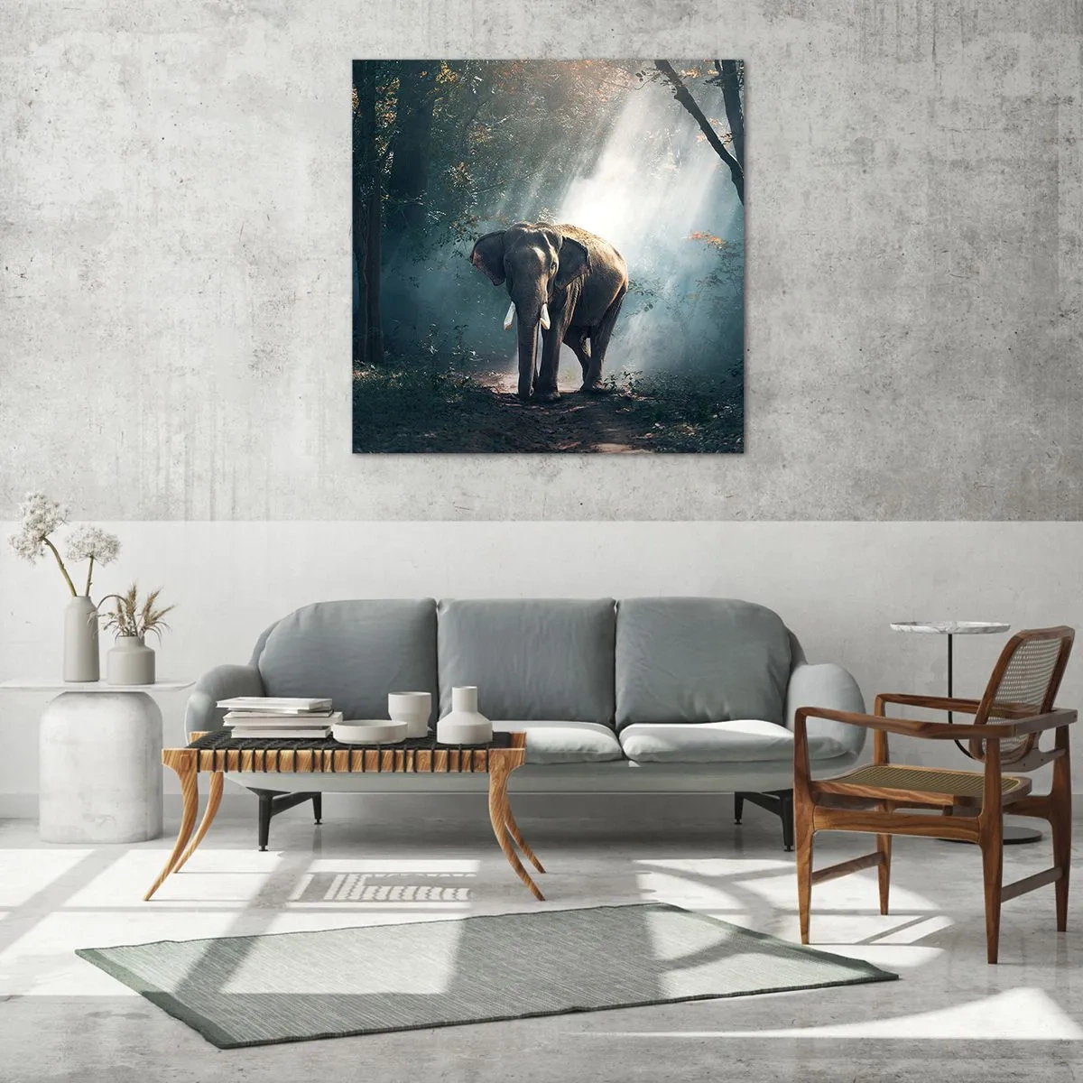 Impression sur verre - Image sur verre - Une balade tranquille - 50x50 cm