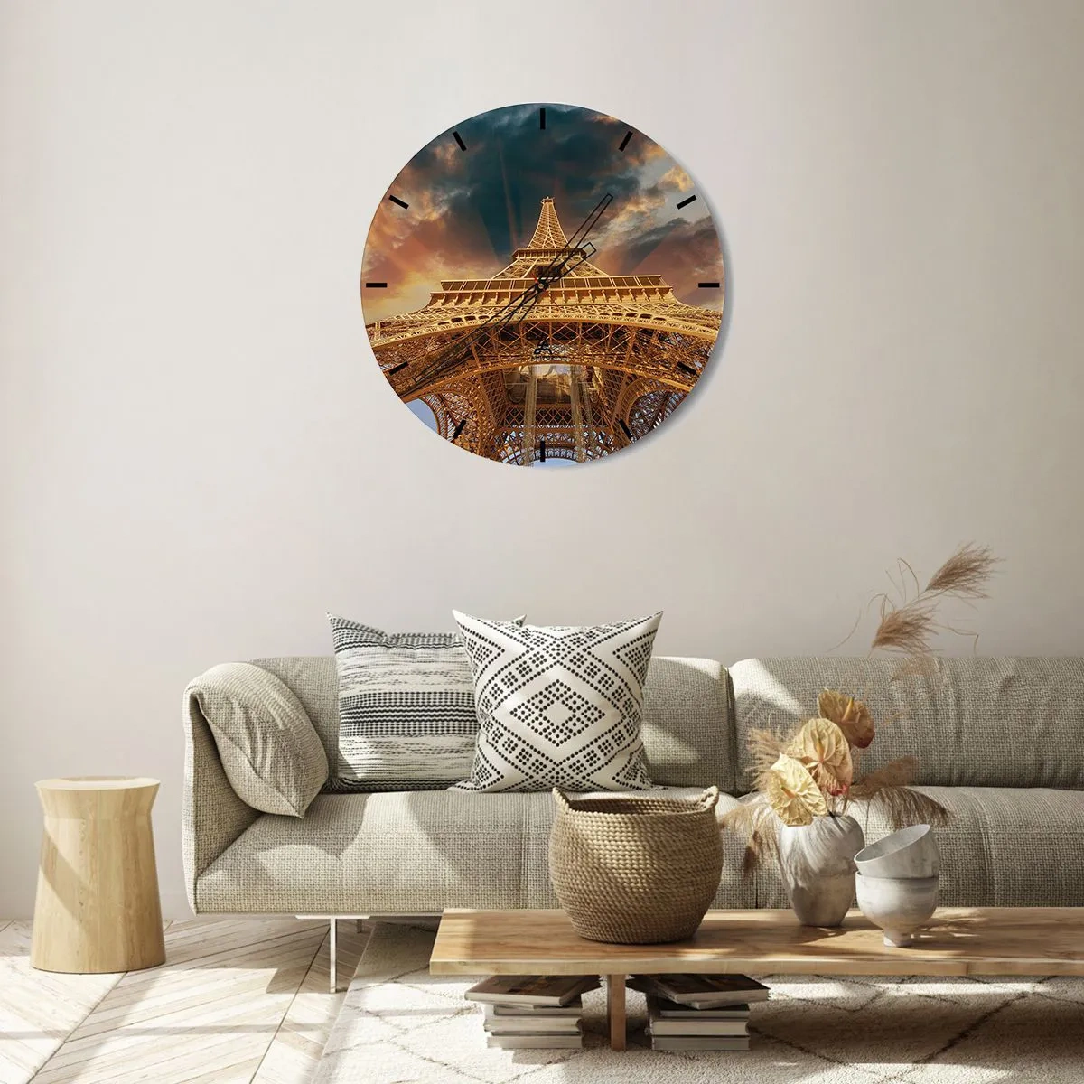 Horloge murale - Pendule murale - Comment l'humanité a atteint le ciel - 40x40 cm