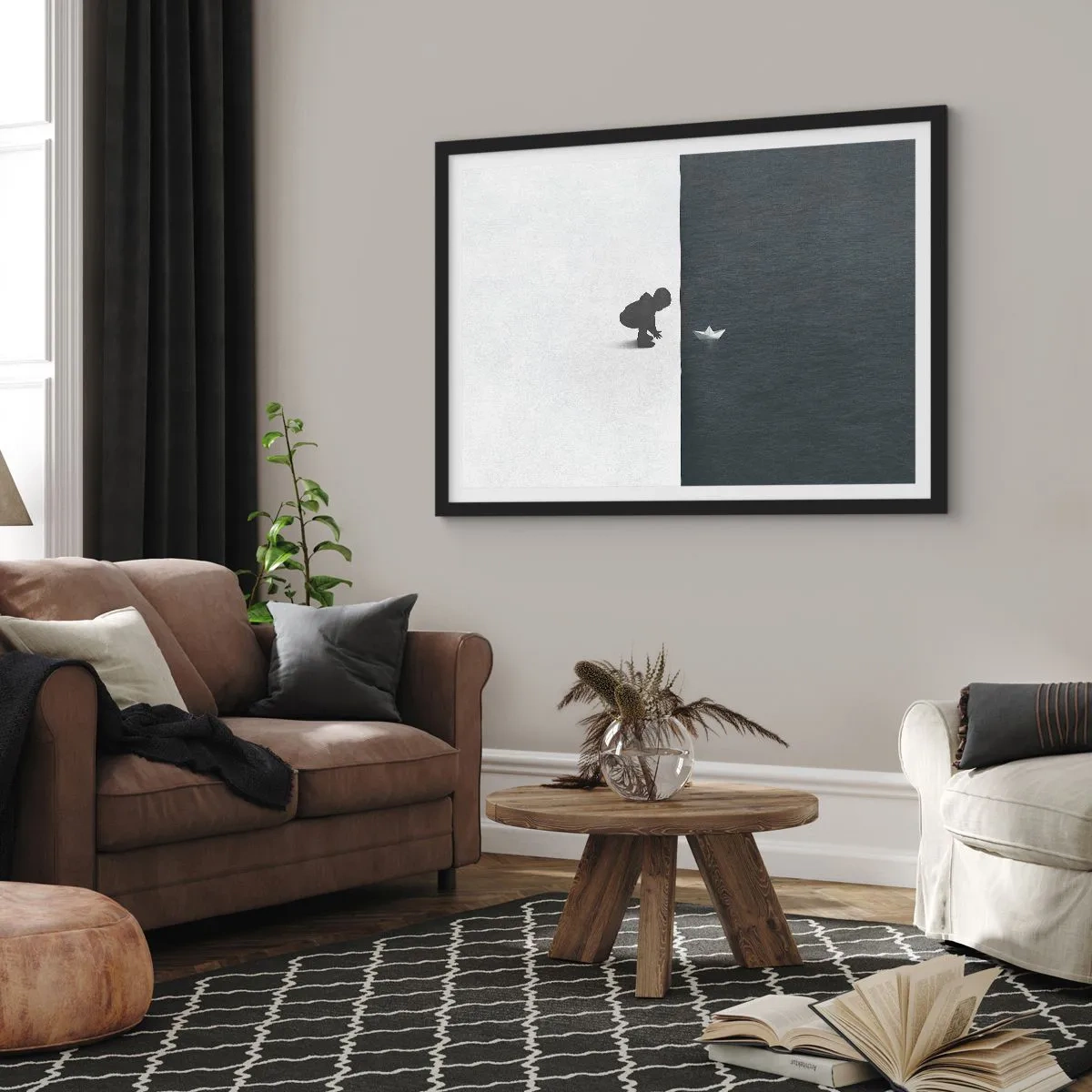 Affiche dans un cadre noir - Poster - Grande expédition - 40x30 cm