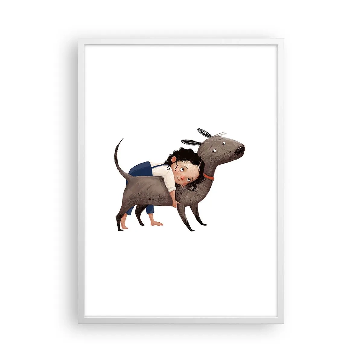 Affiche dans un cadre blanc - Poster - Les meilleurs amis - 50x70 cm