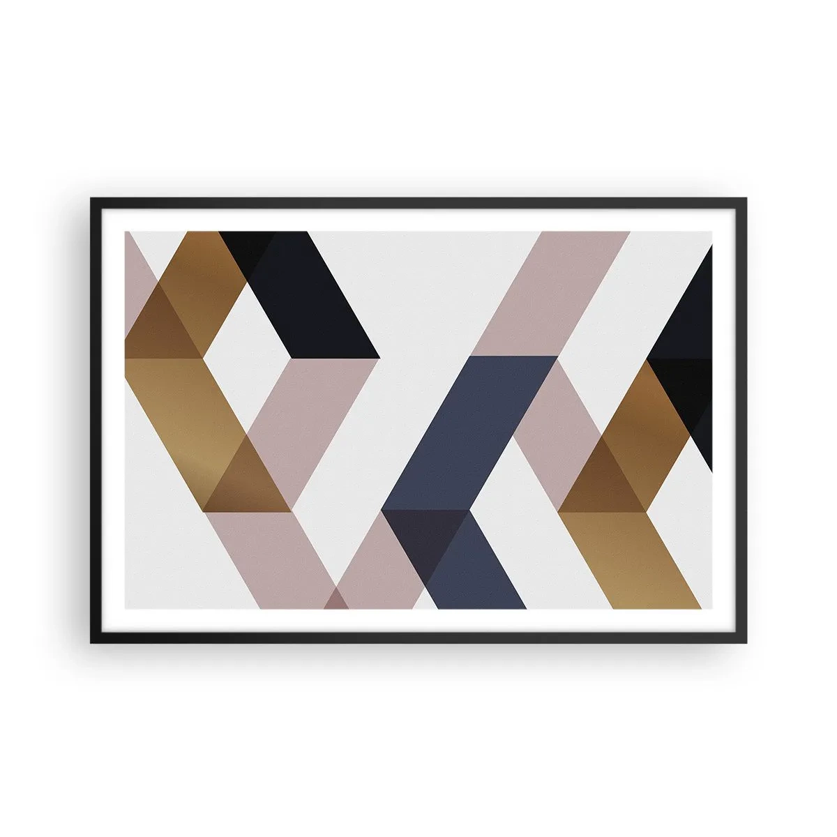 Affiche dans un cadre noir - Poster - Plats et angles - 91x61 cm